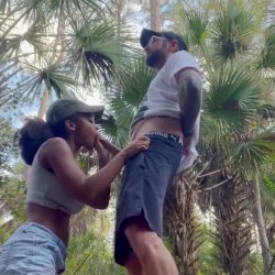 Ebony sucks a dick in the forest #grz6D1FT