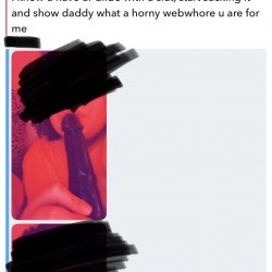 My Snapchat SLUT loves fucking her dildo in her bedroom for daddy whilst family are home 🤫😈 #Ad3muNLQ