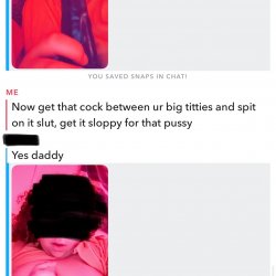 My Snapchat SLUT loves fucking her dildo in her bedroom for daddy whilst family are home 🤫😈 #UOdeRGrp