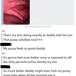 My Snapchat SLUT loves fucking her dildo in her bedroom for daddy whilst family are home 🤫😈 #X2RnXMZj