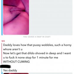 My Snapchat SLUT loves fucking her dildo in her bedroom for daddy whilst family are home 🤫😈 #wqqDGkZv