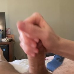 Friend gives me cfnm handjob (while licking my nipple off camera) makes me cum hard #hhfY8SOm