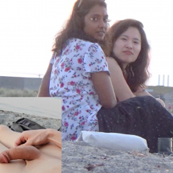 brown girl and asian girl shocked at his big dick he cums for them #Wl8JL1Ye